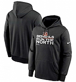 Men's Cincinnati Bengals Nike Black 2021 AFC North Division Champions Trophy Collection Pullover Hoodie,baseball caps,new era cap wholesale,wholesale hats